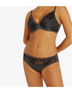 Wacoal Lace Perfection Stretch-lace Mid-rise Briefs 9 Wacoal Lace Perfection Stretch-lace Mid-rise Briefs -Ress Clothing Shop 1055 76029603 WE135005 CHARCOAL ALT01