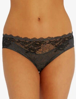Wacoal Lace Perfection Stretch-lace Mid-rise Briefs 8 Wacoal Lace Perfection Stretch-lace Mid-rise Briefs -Ress Clothing Shop 1055 76029603 WE135005 CHARCOAL M