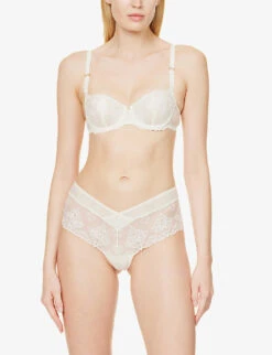 Chantelle Champs Elysées Stretch-mesh Balconette Bra -Ress Clothing Shop 1056 73048496 C26050 IVORY ALT01