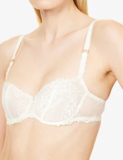 Chantelle Champs Elysées Stretch-mesh Balconette Bra -Ress Clothing Shop 1056 73048496 C26050 IVORY ALT03