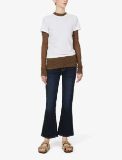 FRAME Le Crop Mini Boot Mid-rise Flared Jeans 9 FRAME Le Crop Mini Boot Mid-rise Flared Jeans -Ress Clothing Shop 1057 3005669 LCMB230 CABANA ALT01