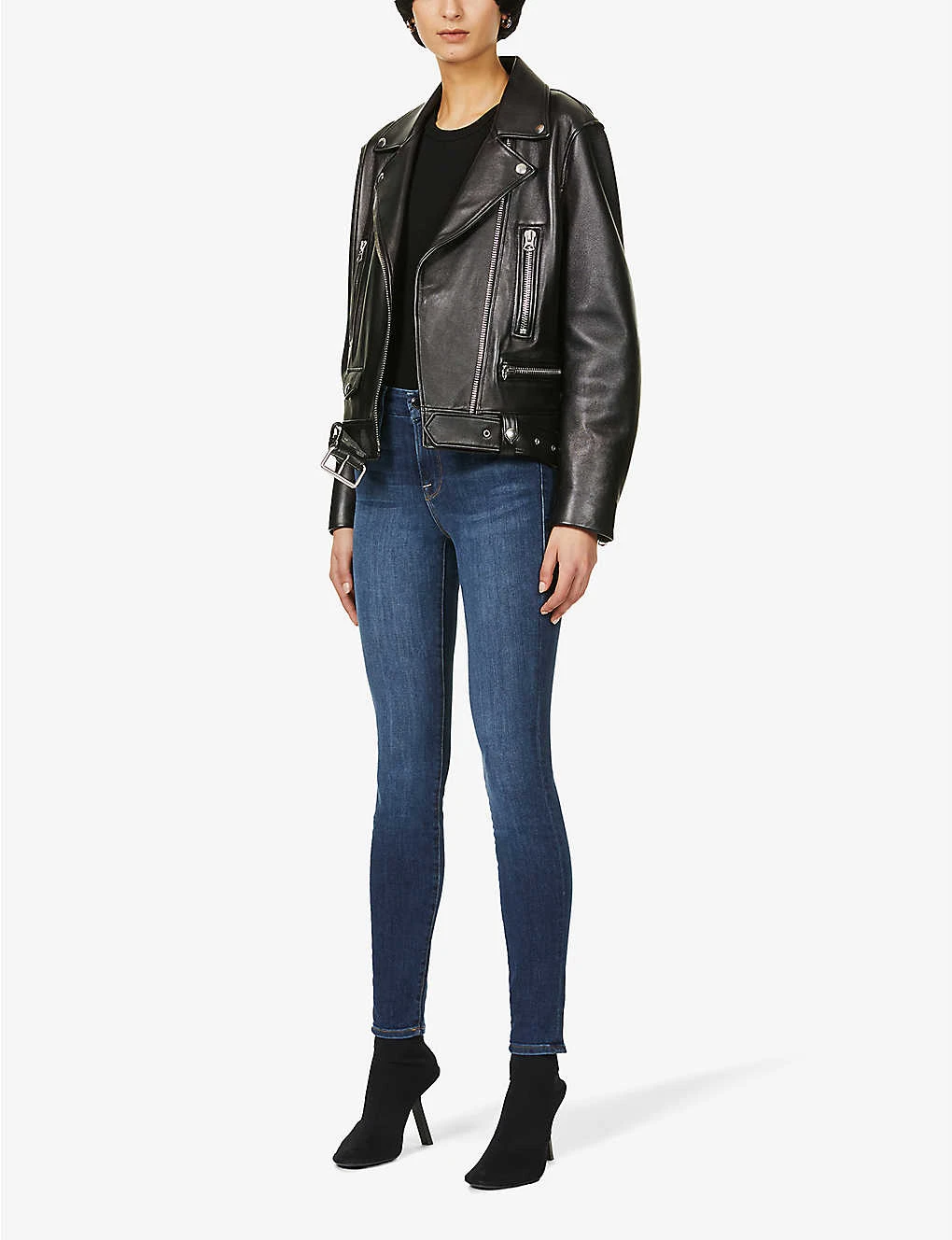 GOOD AMERICAN Good Legs Skinny High-rise Stretch Cotton-blend Jeans 4 GOOD AMERICAN Good Legs Skinny High-rise Stretch Cotton-blend Jeans - Image 2