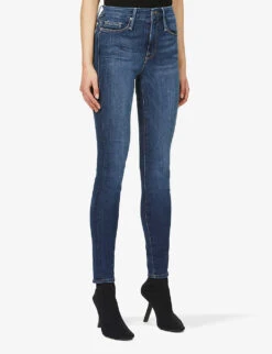 GOOD AMERICAN Good Legs Skinny High-rise Stretch Cotton-blend Jeans 11 GOOD AMERICAN Good Legs Skinny High-rise Stretch Cotton-blend Jeans -Ress Clothing Shop 1073 3005368 GAGL899 BLUE004 ALT02