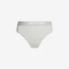Calvin Klein Logo-print Stretch-cotton Thong -Ress Clothing Shop 109 3003262 000QD3754E020 GREYHEATHER ALT10