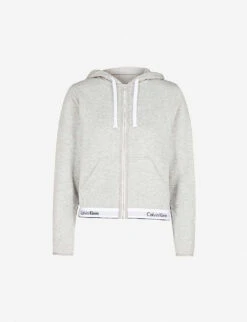 Calvin Klein Modern Cotton Zip-up Cotton-jersey Hoody