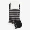 Falke Glitter Stripe Cotton-blend Trainer Socks -Ress Clothing Shop 121 3000116 46336 BLACK M