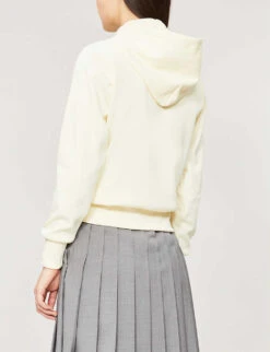 Comme Des Garçons Play Logo-embroidered Cotton-jersey Hoody -Ress Clothing Shop 143 2000022 P1T173 IVORY ALT02