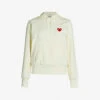 Comme Des Garçons Play Logo-embroidered Cotton-jersey Hoody 1 Comme Des Garçons Play Logo-embroidered Cotton-jersey Hoody -Ress Clothing Shop 143 2000022 P1T173 IVORY ALT10