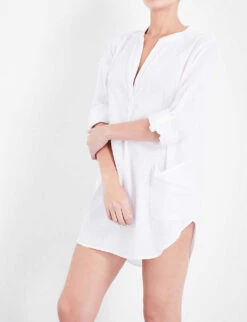 Seafolly Boyfriend Cotton Beach Shirt -Ress Clothing Shop 186 3000714 52815TO WHITE ALT03
