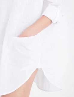 Seafolly Boyfriend Cotton Beach Shirt -Ress Clothing Shop 186 3000714 52815TO WHITE ALT05