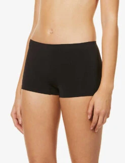 HANRO Low-rise Stretch-jersey Shorts -Ress Clothing Shop 218 20586386 SHORT1822 BLACK ALT02