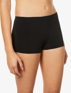 HANRO Low-rise Stretch-jersey Shorts -Ress Clothing Shop 218 20586386 SHORT1822 BLACK ALT04