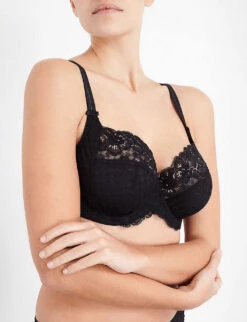 Panache Envy Stretch-lace Underwired Balconette Bra -Ress Clothing Shop 218 3003630 7285BLACK BLACK ALT03