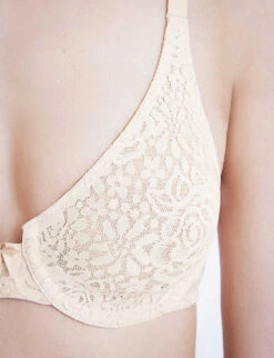 Wacoal Halo Stretch-lace Moulded Underwired Bra -Ress Clothing Shop 218 76029603 851205 NATURALLYNUDE ALT05