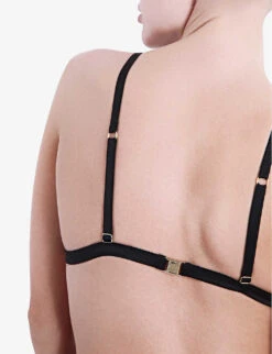 Seraphine Silk-satin And Lace Triangle Bra 15 Seraphine Silk-satin And Lace Triangle Bra -Ress Clothing Shop 271 3004739 SER00401 BLACK ALT06