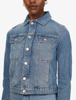 Zadig & Voltaire Kioky Faded Stretch-denim Jacket 14 Zadig & Voltaire Kioky Faded Stretch-denim Jacket -Ress Clothing Shop 669 10175 PWGCT3403F BLEU ALT04