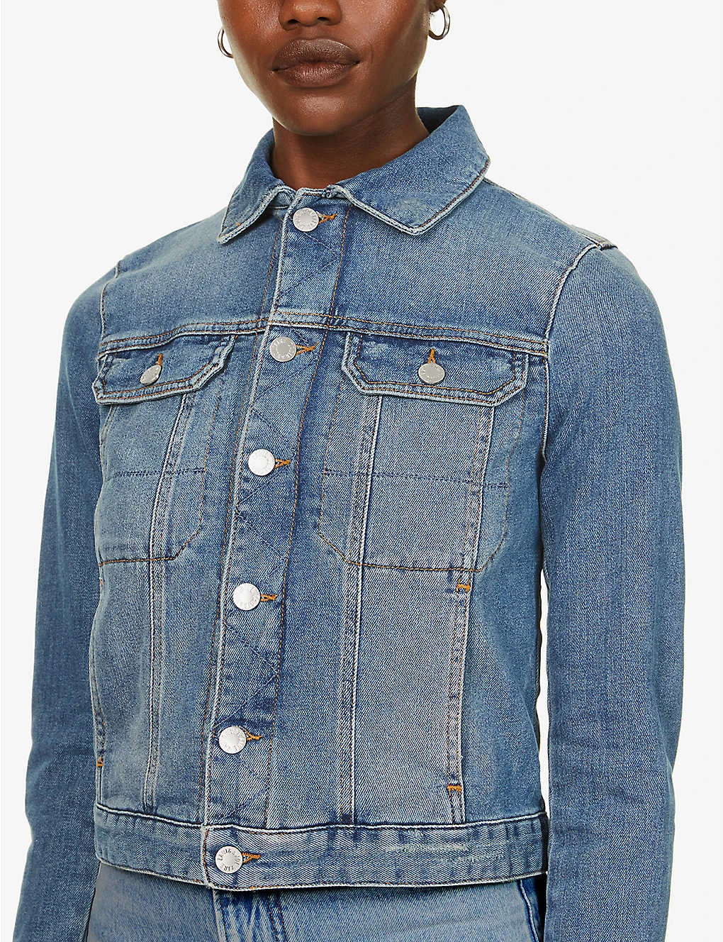 Zadig & Voltaire Kioky Faded Stretch-denim Jacket 8 Zadig & Voltaire Kioky Faded Stretch-denim Jacket - Image 6