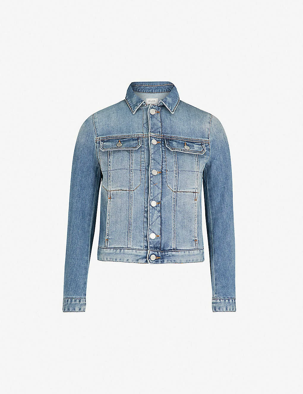 Zadig & Voltaire Kioky Faded Stretch-denim Jacket 3 Zadig & Voltaire Kioky Faded Stretch-denim Jacket