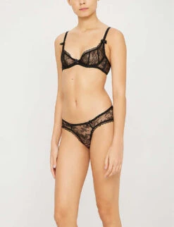 AGENT PROVOCATEUR Hinda Balconette Underwired Lace Bra -Ress Clothing Shop 904 10126 108738 BLACK ALT01