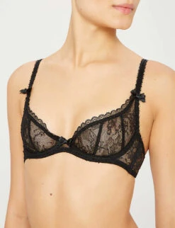AGENT PROVOCATEUR Hinda Balconette Underwired Lace Bra -Ress Clothing Shop 904 10126 108738 BLACK ALT03