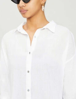 Seafolly Classic Cotton Beach Shirt -Ress Clothing Shop R00008310 WHITE ALT03