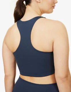 Girlfriend Collective Paloma Sports Stretch-jersey Bra -Ress Clothing Shop R00037918 MIDNIGHT ALT03