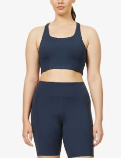 Girlfriend Collective Paloma Sports Stretch-jersey Bra -Ress Clothing Shop R00037918 MIDNIGHT M