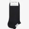 Calvin Klein Logo-embroidered Organic Cotton-blend Socks Pack Of Two -Ress Clothing Shop R00090447 BLACK M