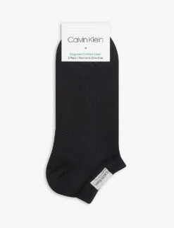 Calvin Klein Logo-embroidered Organic Cotton-blend Socks Pack Of Two