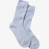 Ribbed Cashmere Bedsocks -Ress Clothing Shop R00128903 PALEBLUEMARL M