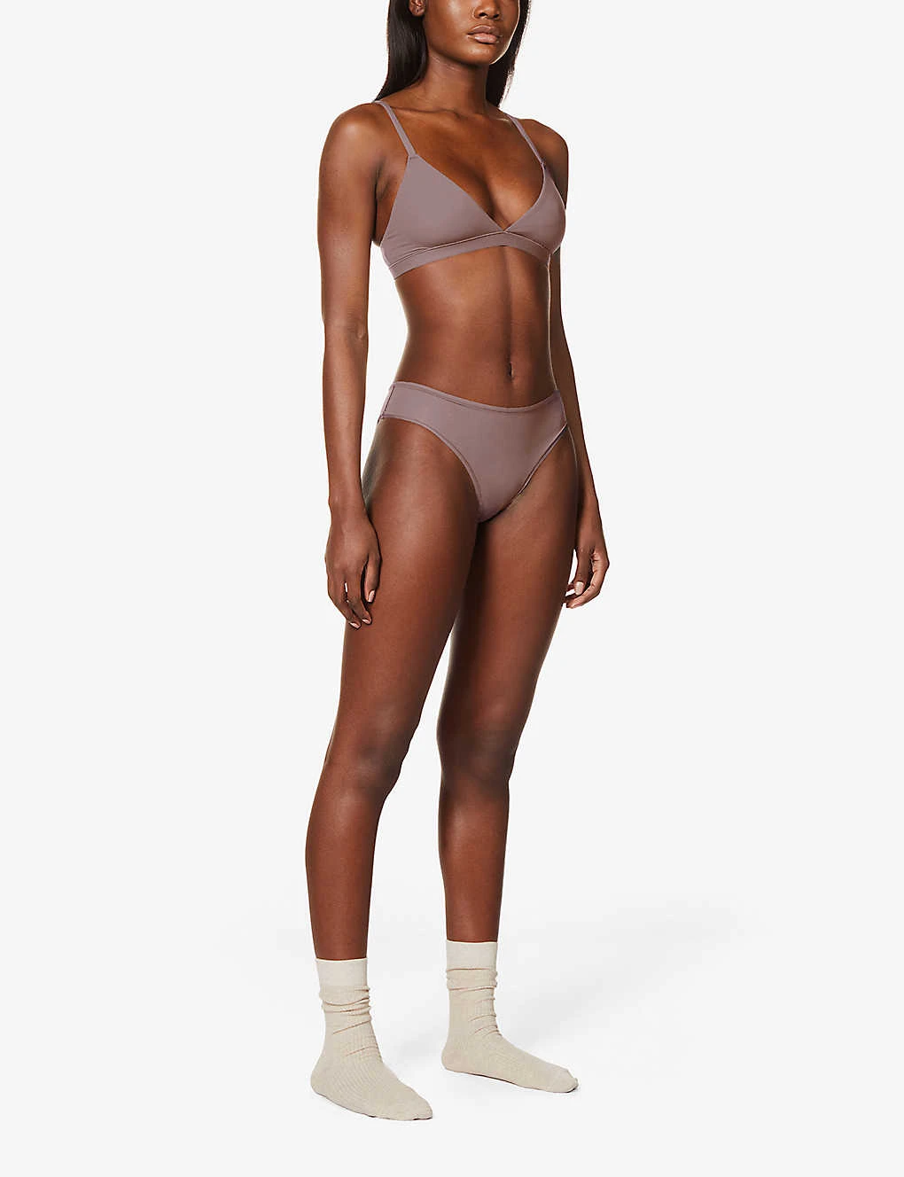 Fits Everybody Triangle Stretch-jersey Bralette 4 Fits Everybody Triangle Stretch-jersey Bralette - Image 2