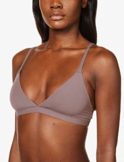 Fits Everybody Triangle Stretch-jersey Bralette 11 Fits Everybody Triangle Stretch-jersey Bralette -Ress Clothing Shop R03666940 UMBER ALT04