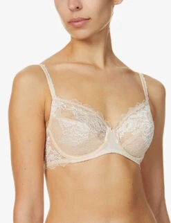 Wacoal Lace Perfection Stretch-lace Underwired Bra -Ress Clothing Shop R03667553 CAFECREME ALT03