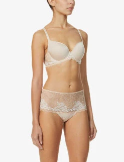 Wacoal Lace Perfection Stretch-woven Contour Bra -Ress Clothing Shop R03667555 CAFECREME ALT01