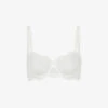 Simone Perele Karma Half-cup Stretch-lace Bra -Ress Clothing Shop R03733910 030IVORY M