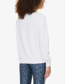 Bondi Crew Logo-print Cotton-jersey Sweatshirt -Ress Clothing Shop R03740641 WHITE ALT03