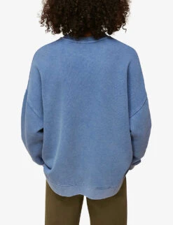 Whistles Patch-pocket Denim Sweatshirt -Ress Clothing Shop R03745125 BLUE ALT02