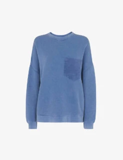 Whistles Patch-pocket Denim Sweatshirt