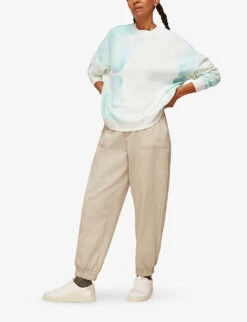 Whistles Tie-dye Cotton-blend Jumper -Ress Clothing Shop R03747158 MULTICOLOURED ALT04