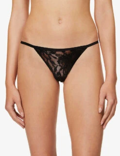 HANKY PANKY Signature High-rise Stretch-lace Thong -Ress Clothing Shop R03785071 BLACK ALT02