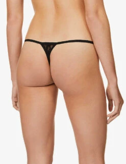 HANKY PANKY Signature High-rise Stretch-lace Thong -Ress Clothing Shop R03785071 BLACK ALT03