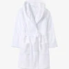 Snuggle Hooded Belted Plush Robe -Ress Clothing Shop R03785328 WHITE M