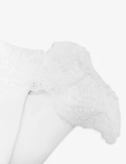 Maje Bonneterie Frilled Cotton-blend Socks -Ress Clothing Shop R03787340 BLANC ALT02