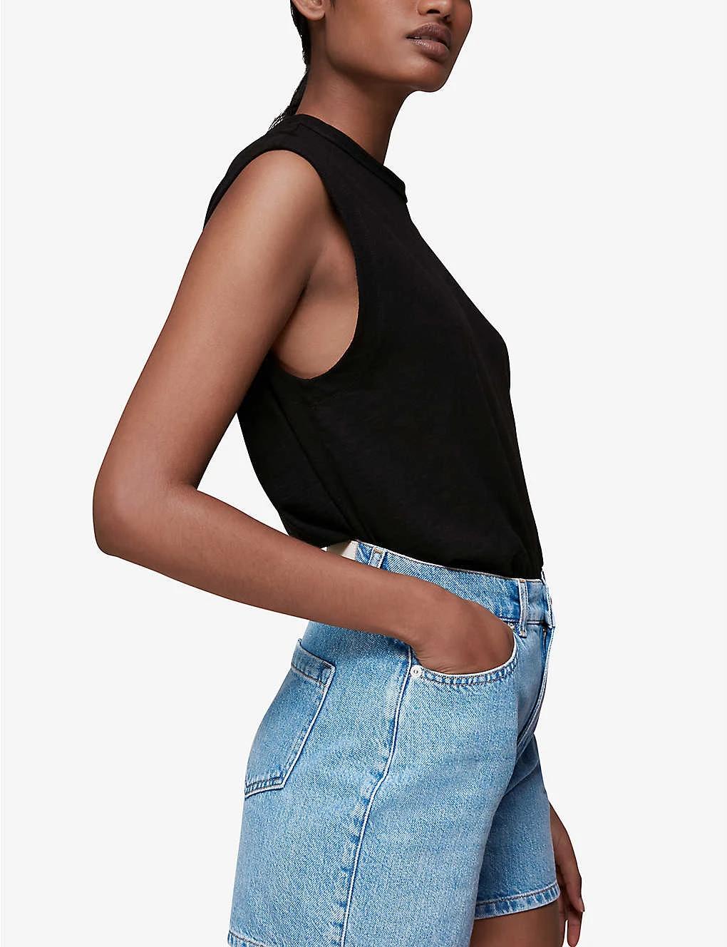 Whistles Authentic Thigh-length Denim Shorts 4 Whistles Authentic Thigh-length Denim Shorts - Image 2