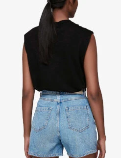 Whistles Authentic Thigh-length Denim Shorts 8 Whistles Authentic Thigh-length Denim Shorts -Ress Clothing Shop R03789449 ALT02