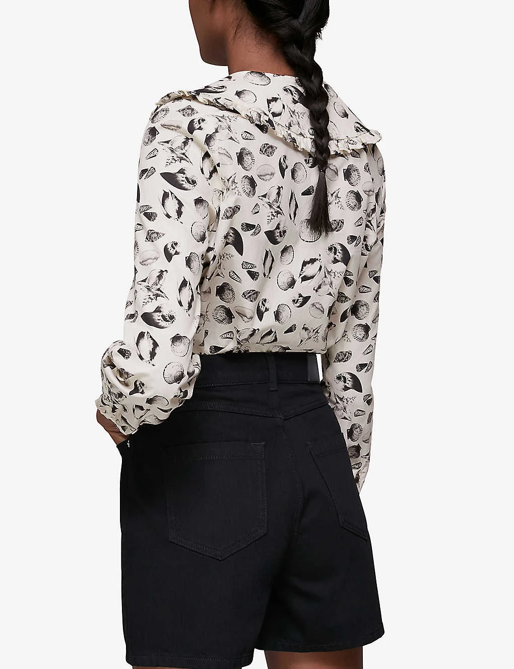 Whistles Authentic High-rise Organic-cotton Denim Shorts 5 Whistles Authentic High-rise Organic-cotton Denim Shorts - Image 3