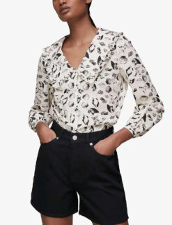 Whistles Authentic High-rise Organic-cotton Denim Shorts 9 Whistles Authentic High-rise Organic-cotton Denim Shorts -Ress Clothing Shop R03790211 BLACK ALT03