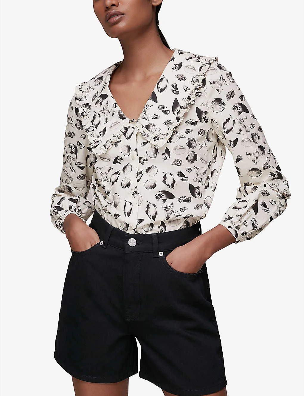 Whistles Authentic High-rise Organic-cotton Denim Shorts 6 Whistles Authentic High-rise Organic-cotton Denim Shorts - Image 4