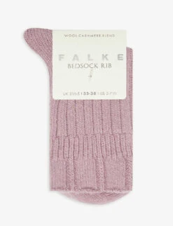 Falke Bedsock Ribbed Knitted Wool-blend Socks