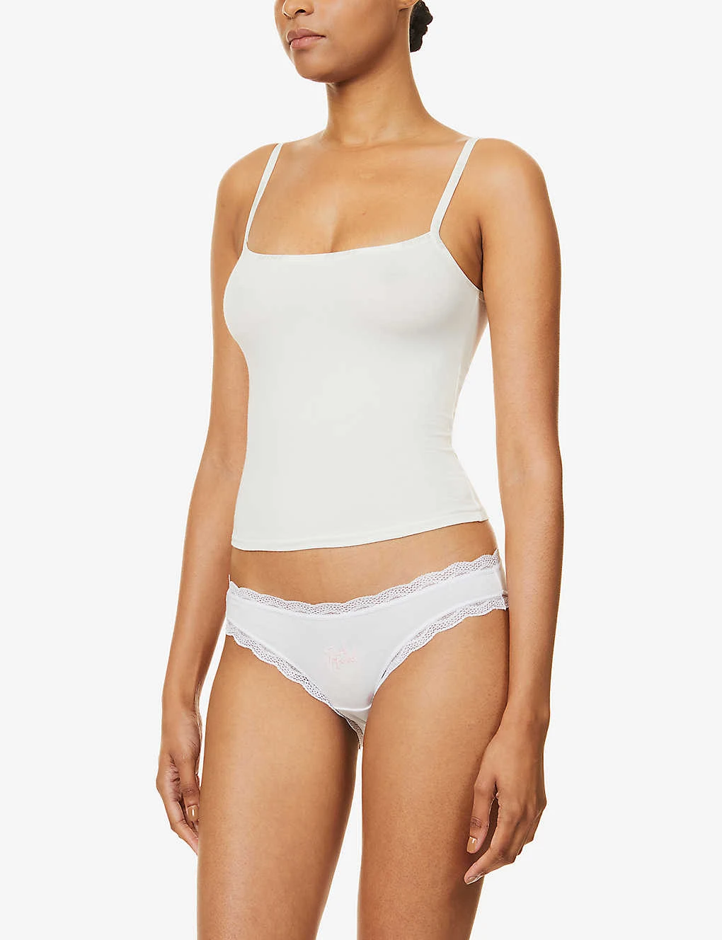 Pack Of Four Bride-embroidered Stretch-jersey 4 Pack Of Four Bride-embroidered Stretch-jersey - Image 2